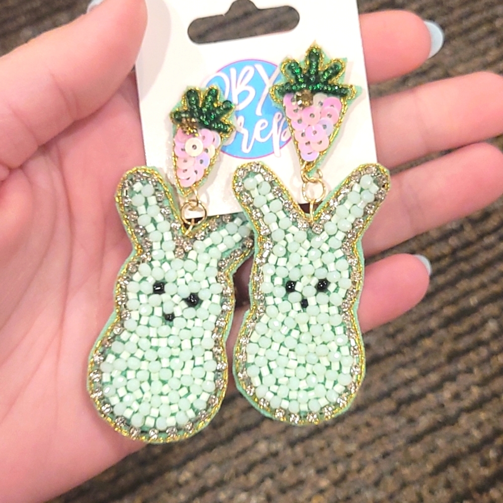 Beaded Peep Earrings